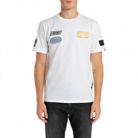 тениска,мъжки,тениски,replay,m6928.000.23608p,short,sleeve,t,shirt,white