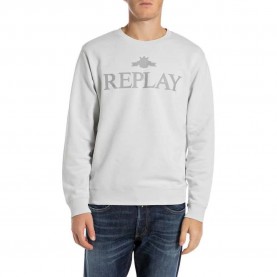 блуза,мъжки,пуловери,replay,m6963.000.23650p,sweatshirt,ice,(white)
