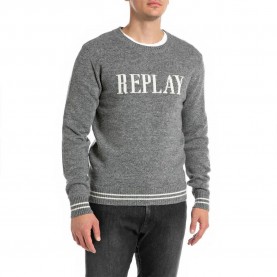 блуза,мъжки,пуловери,replay,uk4475.000.g22726,sweater,grey