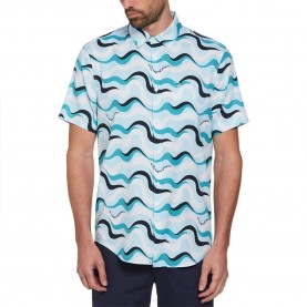 риза,с,къс,ръкав,мъжки,ризи,original,penguin,aop,wavy,short,sleeve,shirt,multicolor,(cool,blue)