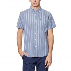 карирана,риза,мъжки,ризи,original,penguin,crinkle,yarn,check,short,sleeve,shirt,blue