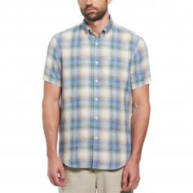 риза,с,къс,ръкав,мъжки,ризи,original,penguin,delave,linen,ao,plaid,short,sleeve,shirt,tourmaline,(multicolor)