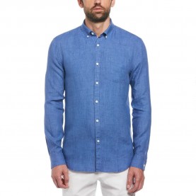риза,с,дълъг,ръкав,мъжки,ризи,original,penguin,delave,linen,with,pocket,long,sleeve,shirt,star,sapphire,(blue)