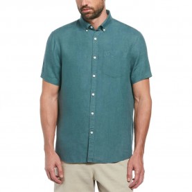 риза,с,къс,ръкав,мъжки,ризи,original,penguin,delave,linen,with,pocket,short,sleeve,shirt,sea,pine,(blue)