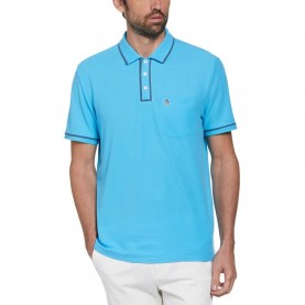 мъжки,блузи,с,яка,original,penguin,earl,org,pique,sticker,pete,short,sleeve,polo,aquarius,(blue)