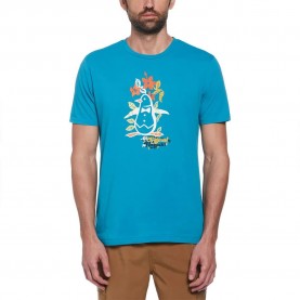 тениска,мъжки,тениски,original,penguin,graphic,emb,puff,floral,pete,short,sleeve,t,shirt,blue