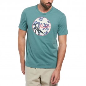 тениска,мъжки,тениски,original,penguin,graphic,floral,fill,short,sleeve,t,shirt,sea,pine,(green)