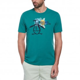 тениска,мъжки,тениски,original,penguin,graphic,floral,pete,short,sleeve,t,shirt,blue
