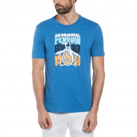 тениска,мъжки,тениски,original,penguin,hd,wavy,1955,logo,graphic,short,sleeve,t,shirt,blue