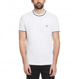 тениска,мъжки,тениски,original,penguin,organic,piqueue,ribbed,tipping,short,sleeve,t,shirt,white
