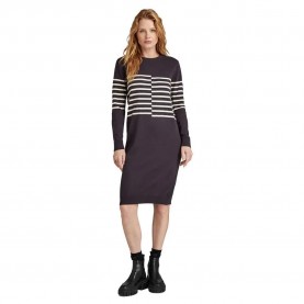 Рокля G-Star Broken long sleeve midi dress - Brown (Grey Asphalt) рокля,дамски,поли,и,рокли,g,star,broken,long,sleeve,midi,dress,brown,(grey,asphalt)