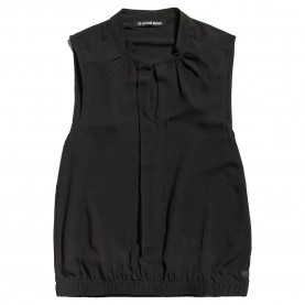 дамски,блузи,дамски,ризи,g,star,stand,up,collar,sleeveless,blouse,black