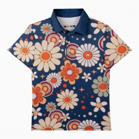 дамски,блузи,с,яка,oxy,golf,big,flower,power,woman,short,sleeve,polo,multicolor,(blue,orange)