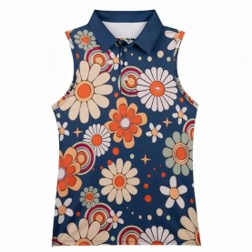 дамски,блузи,с,яка,oxy,golf,big,flower,power,woman,sleeveless,polo,multicolor,(blue,orange)
