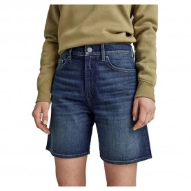 Къси панталони G-Star High Clean Edge denim shorts - Blue (Worn In Isola Night) къси,панталони,дамски,панталони,g,star,high,clean,edge,denim,shorts,blue,(worn,in,isola,night)