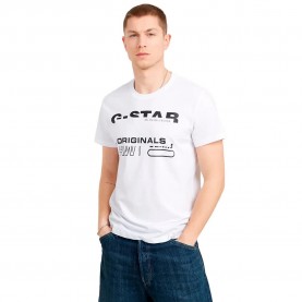 Тениска G-Star Originals short sleeve T-shirt - White (White) тениска,мъжки,тениски,g,star,originals,short,sleeve,t,shirt,white,(white)