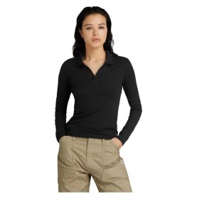 дамски,блузи,с,яка,g,star,ribbed,long,sleeve,polo,black,(dark,black)