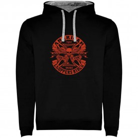суичър,мъжки,пуловери,kruskis,choppers,rider,two,colour,hoodie,black,grey,(black)