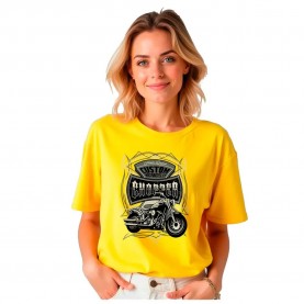 тениска,дамски,тениски,kruskis,custom,chopper,short,sleeve,t,shirt,yellow,(yellow)