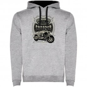 суичър,мъжки,пуловери,kruskis,custom,chopper,two,colour,hoodie,grey,(heather,grey,black)