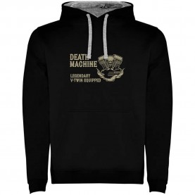 суичър,мъжки,пуловери,kruskis,death,machine,two,colour,hoodie,black,(black,grey)