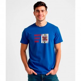 тениска,мъжки,тениски,kruskis,lucky,card,short,sleeve,t,shirt,blue,(royal,blue)