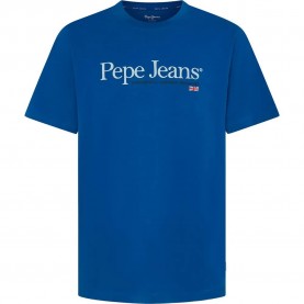 тениска,мъжки,тениски,pepe,jeans,albert,short,sleeve,t,shirt,blue,(steel,blue)