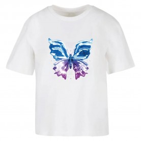 тениска,дамски,тениски,miss,tee,chromed,butterfly,short,sleeve,t,shirt,white,(white)
