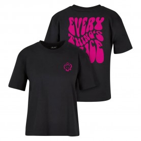 тениска,дамски,тениски,miss,tee,everything,is,nice,short,sleeve,t,shirt,black,(black)