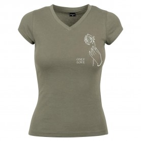 тениска,дамски,тениски,miss,tee,only,love,short,sleeve,t,shirt,olive,(green)