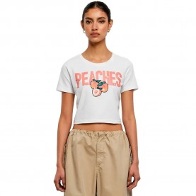 къса,блуза,дамски,топове,miss,tee,peaches,cropped,short,sleeve,top,white