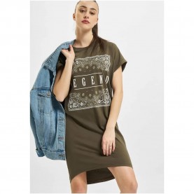 рокля,дамски,поли,и,рокли,dangerous,dngrs,legend,short,sleeve,dress,green,(olive)