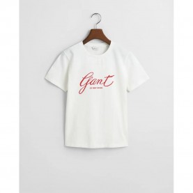 тениска,дамски,тениски,gant,reg,script,short,sleeve,t,shirt,white,(eggshell)