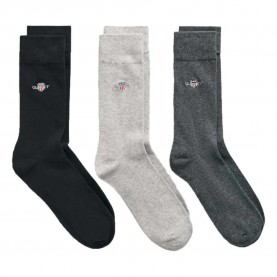 чорапи,мъжки,чорапи,gant,9960270,socks,3,pairs,black,grey,(charcoal,melange)
