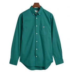 риза,с,дълъг,ръкав,мъжки,ризи,gant,classic,long,sleeve,shirt,green,(deep,forest,green)