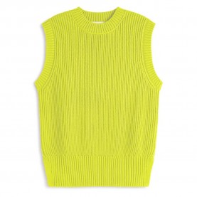 потник,дамски,пуловери,дамски,плетени,дрехи,ecoalf,hiedra,knitted,vest,yellow