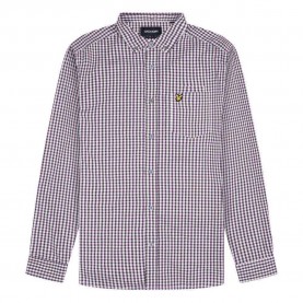 риза,с,дълъг,ръкав,мъжки,ризи,lyle,&,scott,gingham,long,sleeve,shirt,purple