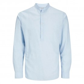 риза,с,дълъг,ръкав,мъжки,ризи,jack,&,jones,ebreeze,half,placket,long,sleeve,shirt,blue,(chambray,blue)
