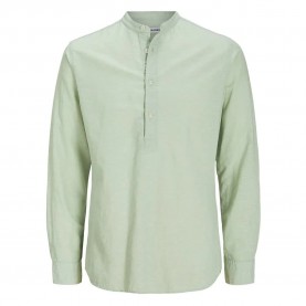 риза,с,дълъг,ръкав,мъжки,ризи,jack,&,jones,ebreeze,half,placket,long,sleeve,shirt,iceberg,green,(green)