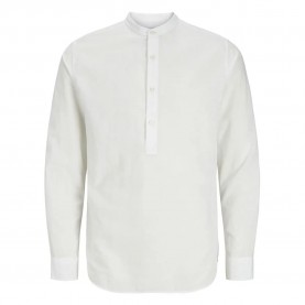 риза,с,дълъг,ръкав,мъжки,ризи,jack,&,jones,ebreeze,half,placket,long,sleeve,shirt,white