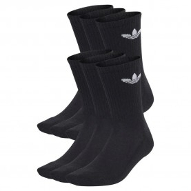 чорапи,мъжки,чорапи,adidas,originals,trefoil,cushion,crew,socks,6,pairs,black