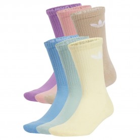 чорапи,мъжки,чорапи,adidas,originals,trefoil,cushion,crew,socks,6,pairs,multicolor,(light,blue,almost,yellow,preloved,purple,magic,beige)