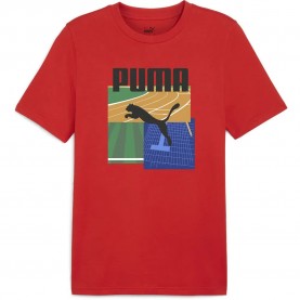 тениска,мъжки,тениски,puma,graphics,summer,sport,short,sleeve,t,shirt,for,all,time,(red)