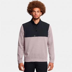 Блуза Under armour golf Drive Storm SF half zip sweatshirt - Grey (Tetra Gray / Gray Matter / White) блуза,мъжки,пуловери,under,armour,golf,drive,storm,sf,half,zip,sweatshirt,grey,(tetra,gray,gray,matter,white)