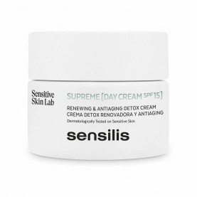 специфични,козметични,продукти,sensilis,supreme,day,spf15+,detox,renewing,and,anti,aging,50ml,moisturizer,clear,(white)