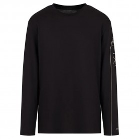 тениска,мъжки,тениски,armani,exchange,6dzth4,zja5z,long,sleeve,t,shirt,black