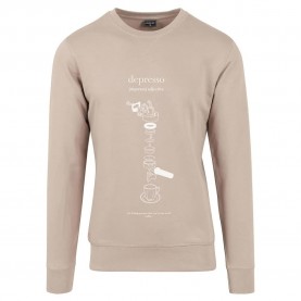 тениска,мъжки,пуловери,mister,tee,depresso,sweatshirt,beige,(darksand)