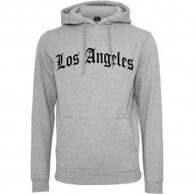 Суичър Mister tee Los Angeles Wording hoodie - Grey (Heather Grey) суичър,мъжки,пуловери,mister,tee,los,angeles,wording,hoodie,grey,(heather,grey)