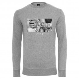 тениска,мъжки,пуловери,mister,tee,pray,2.0,sweatshirt,grey,(grey)