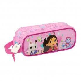 канцеларски,принадлежности,safta,gabby´s,dollhouse,party,double,pencil,case,pink,(multicolor)